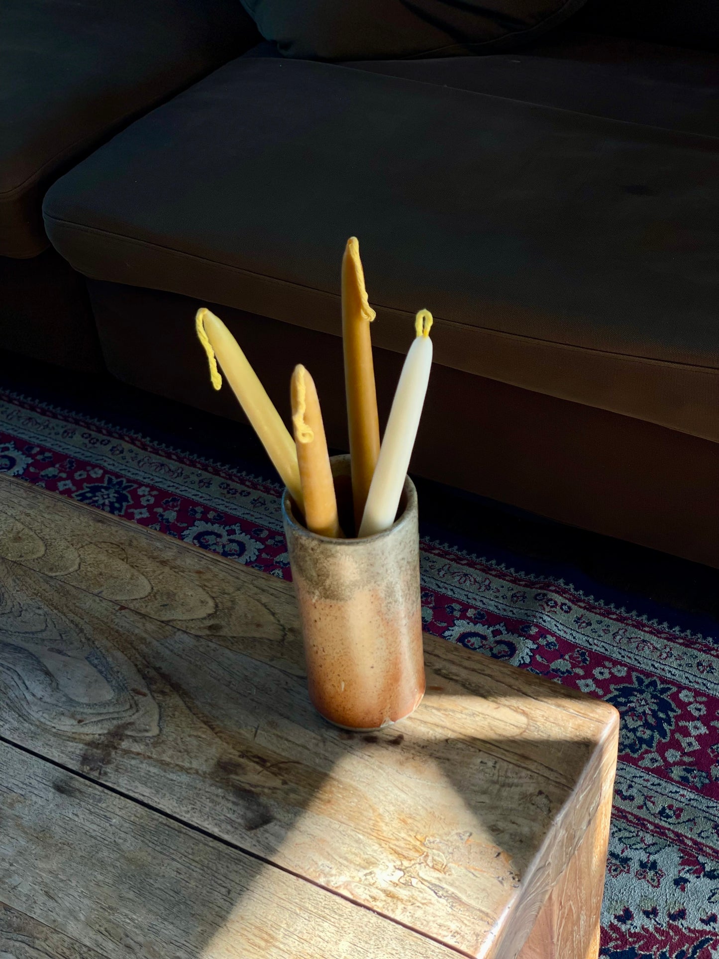 Cylinder Vase - Shino + Wood Ash