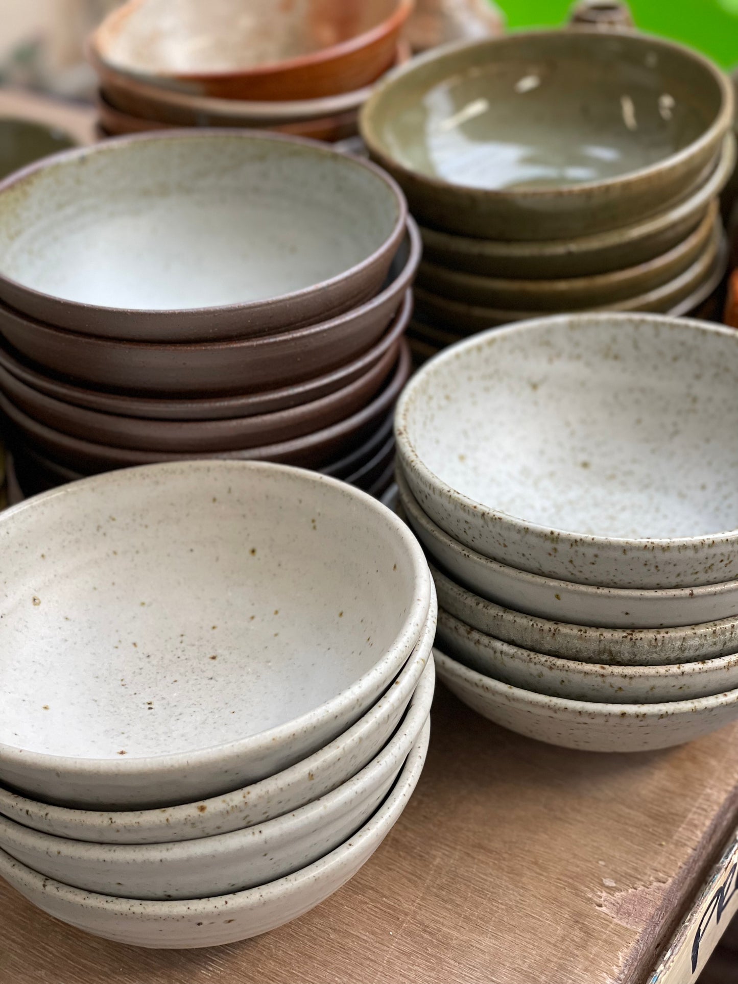 Cereal Bowl - Speckled Ash White