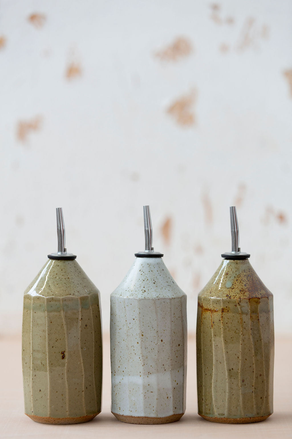Oil Bottle - Speckled White