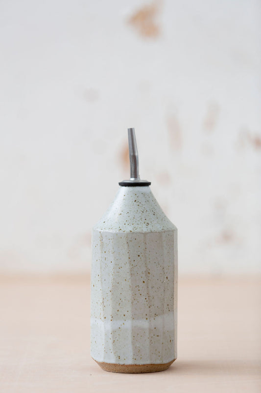 Oil Bottle - Speckled White