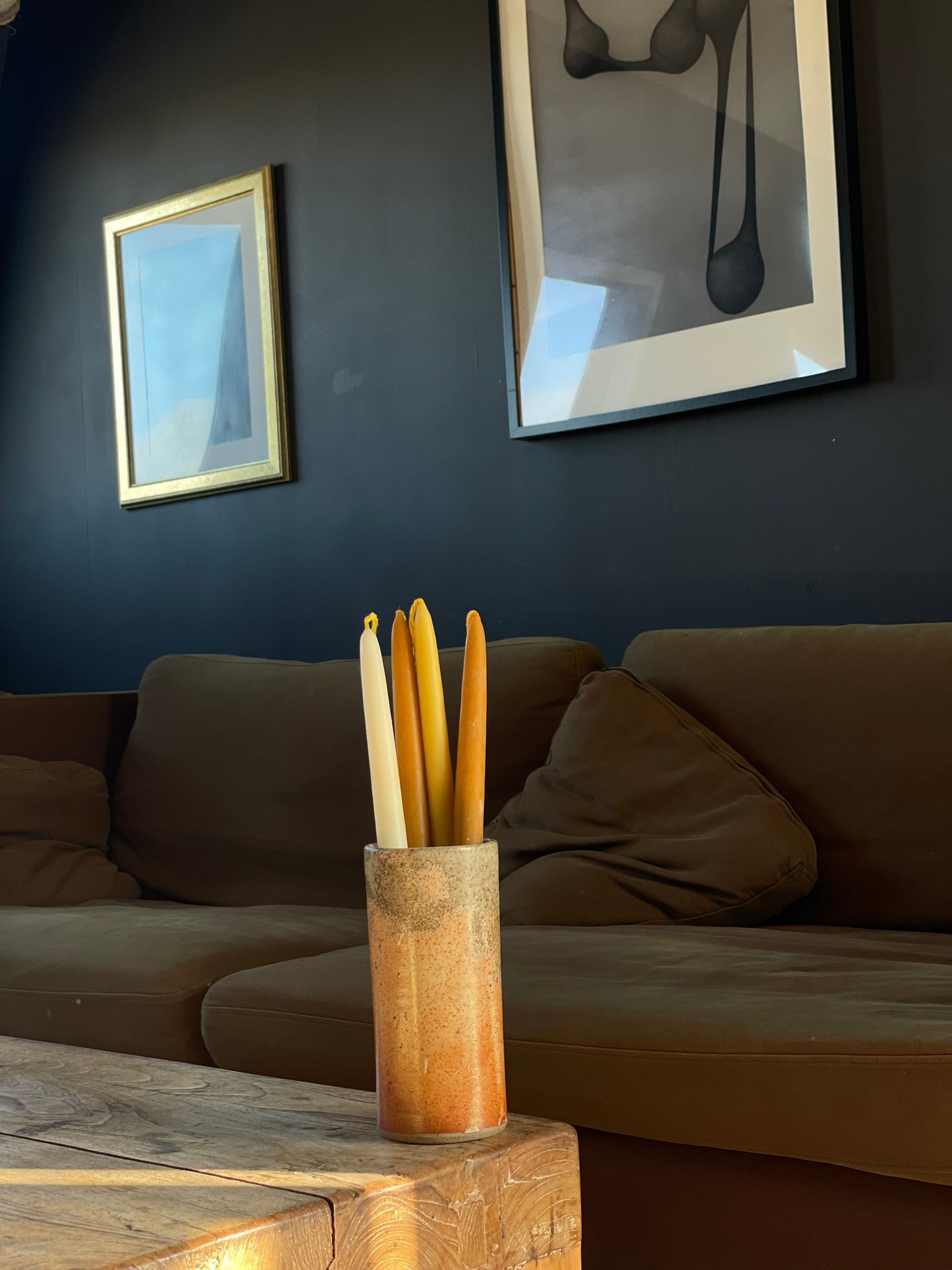 Cylinder Vase - Shino + Wood Ash