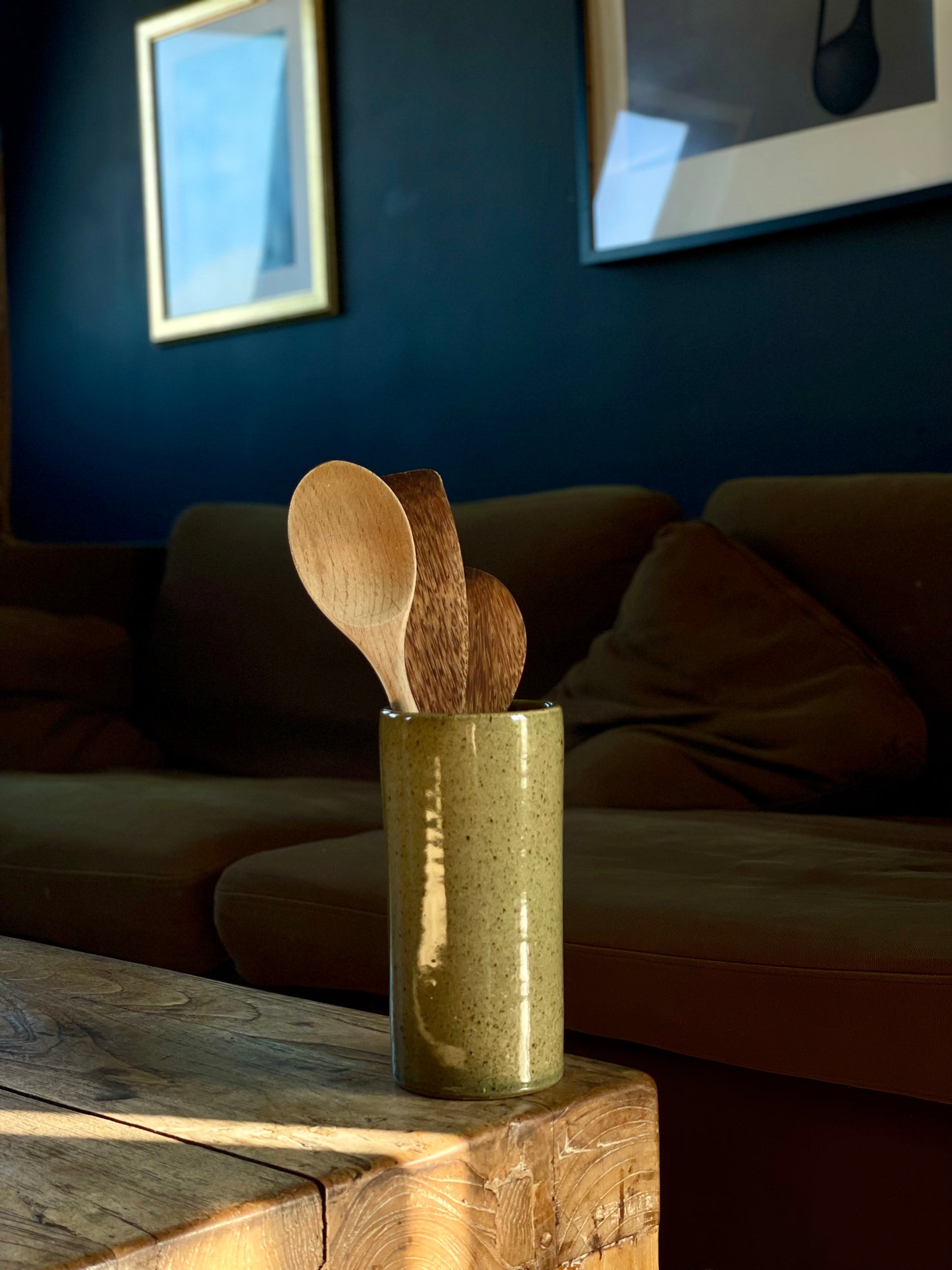 Cylinder Vase - Olive Green