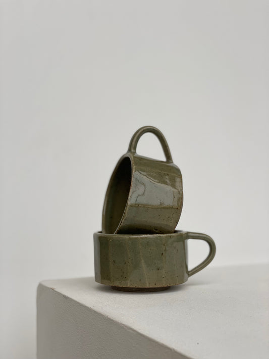 The Carved Mug - Olive Green